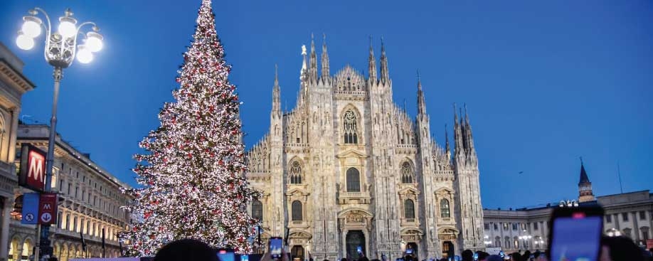 car rental Milan at Christmas